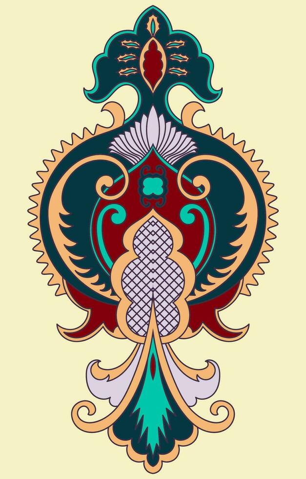 Carpet components. black stripes. rug Oriental ornament with floral motifs. Indian design element for henna tattoo, adult coloring book, greeting card, wedding invitation or spa beauty flyer. vector