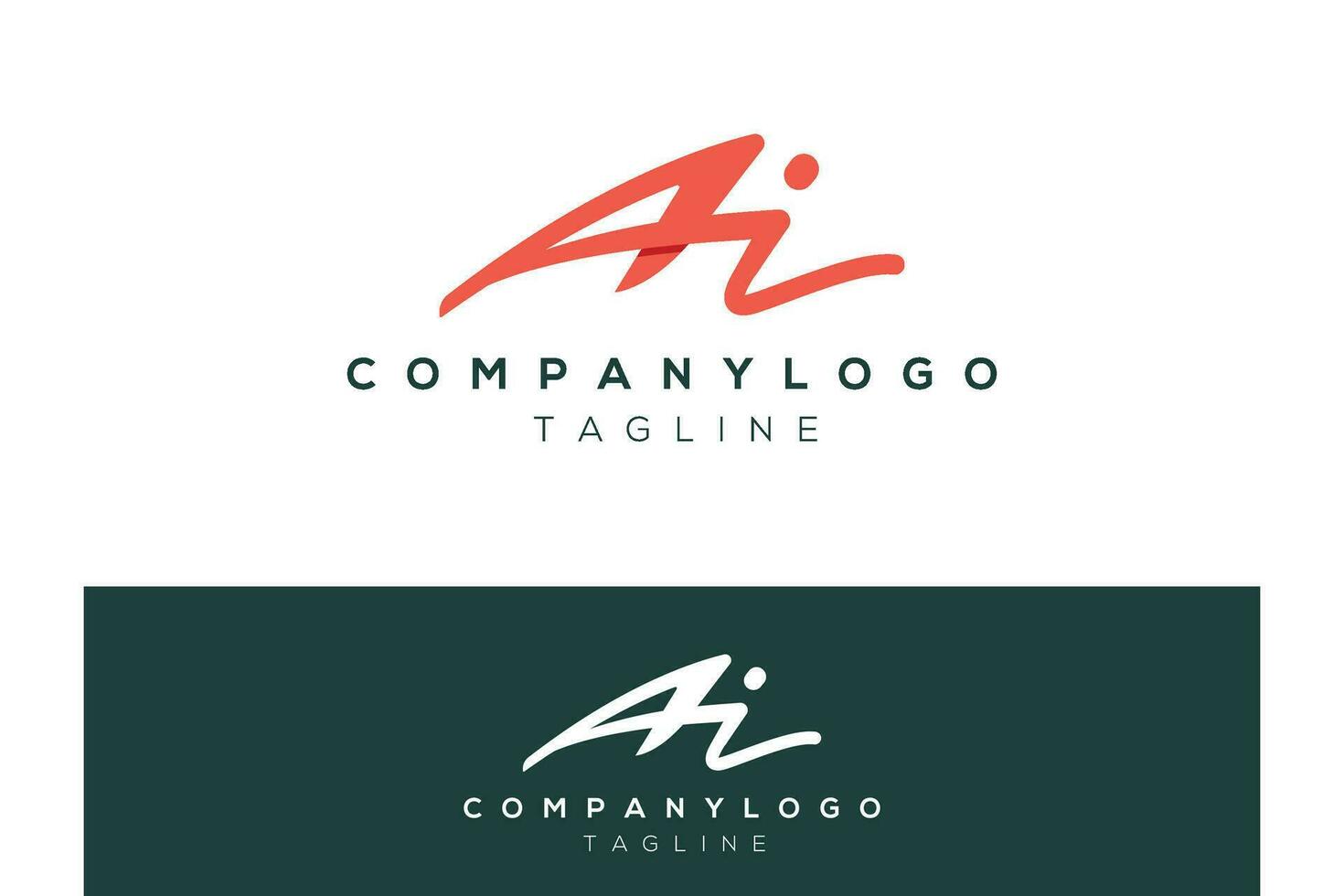 Letter  AI Signature Logo Design Vector Artificial Intelligence Pro Vector