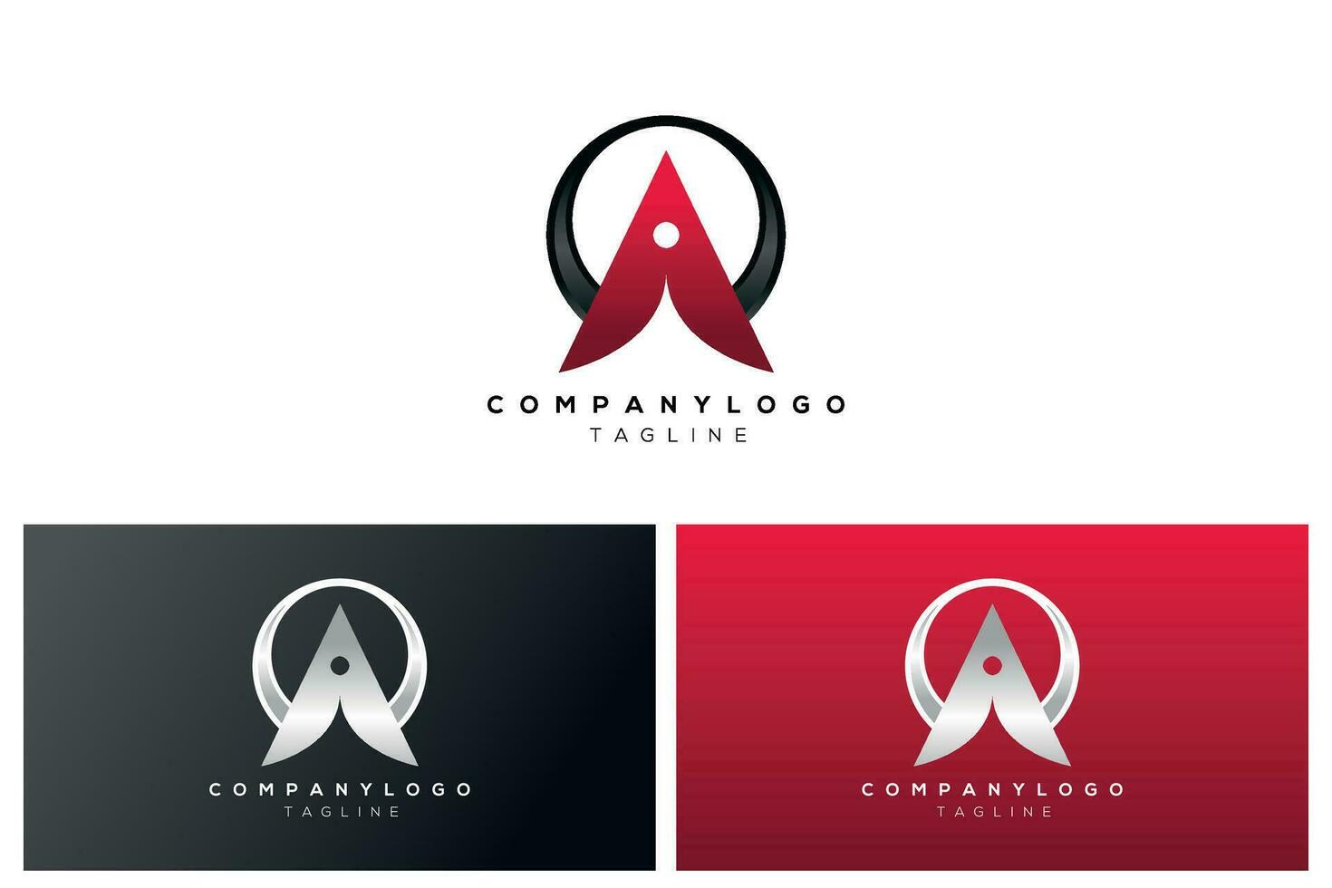letter AI logo gradient Red and Black Royal Luxury Modern vector Pro Vector