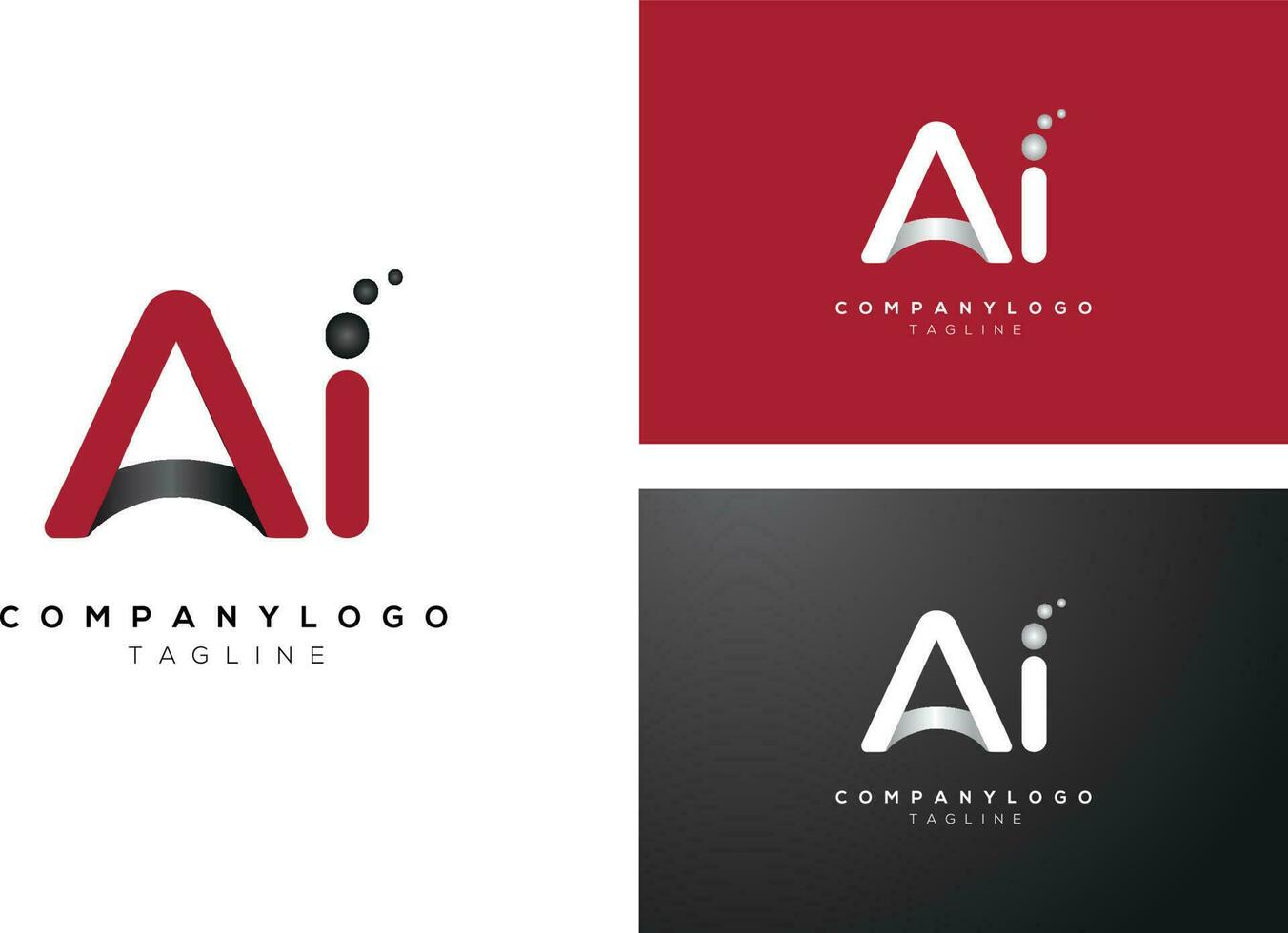 Creative Monogram AI logo Initial style, modern logo design Pro Vector