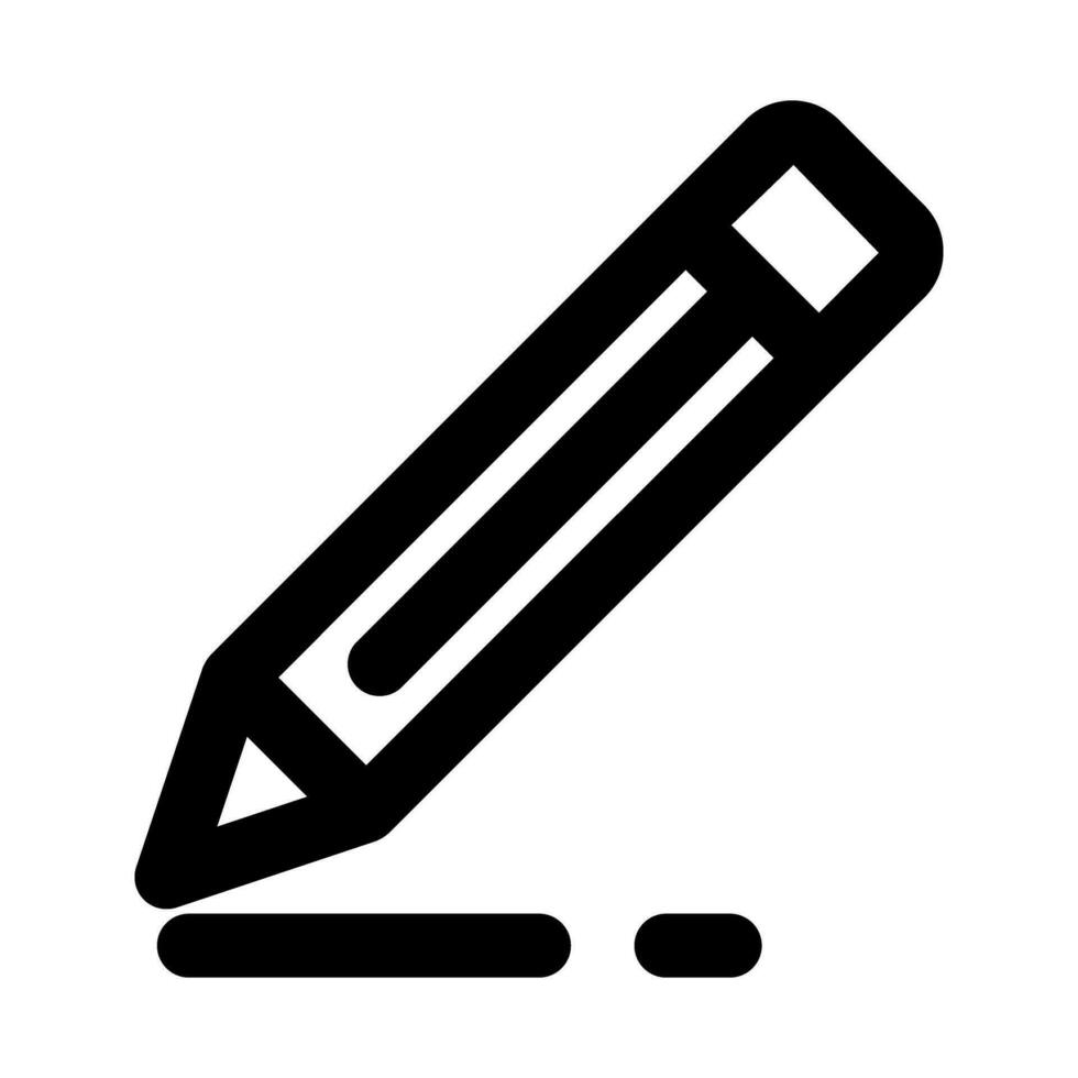 Pencil Write Icon Vector. Outline Pencil Write Sign. Isolated Contour Symbol Illustration. Can be used as a symbol in web design and mobile app vector