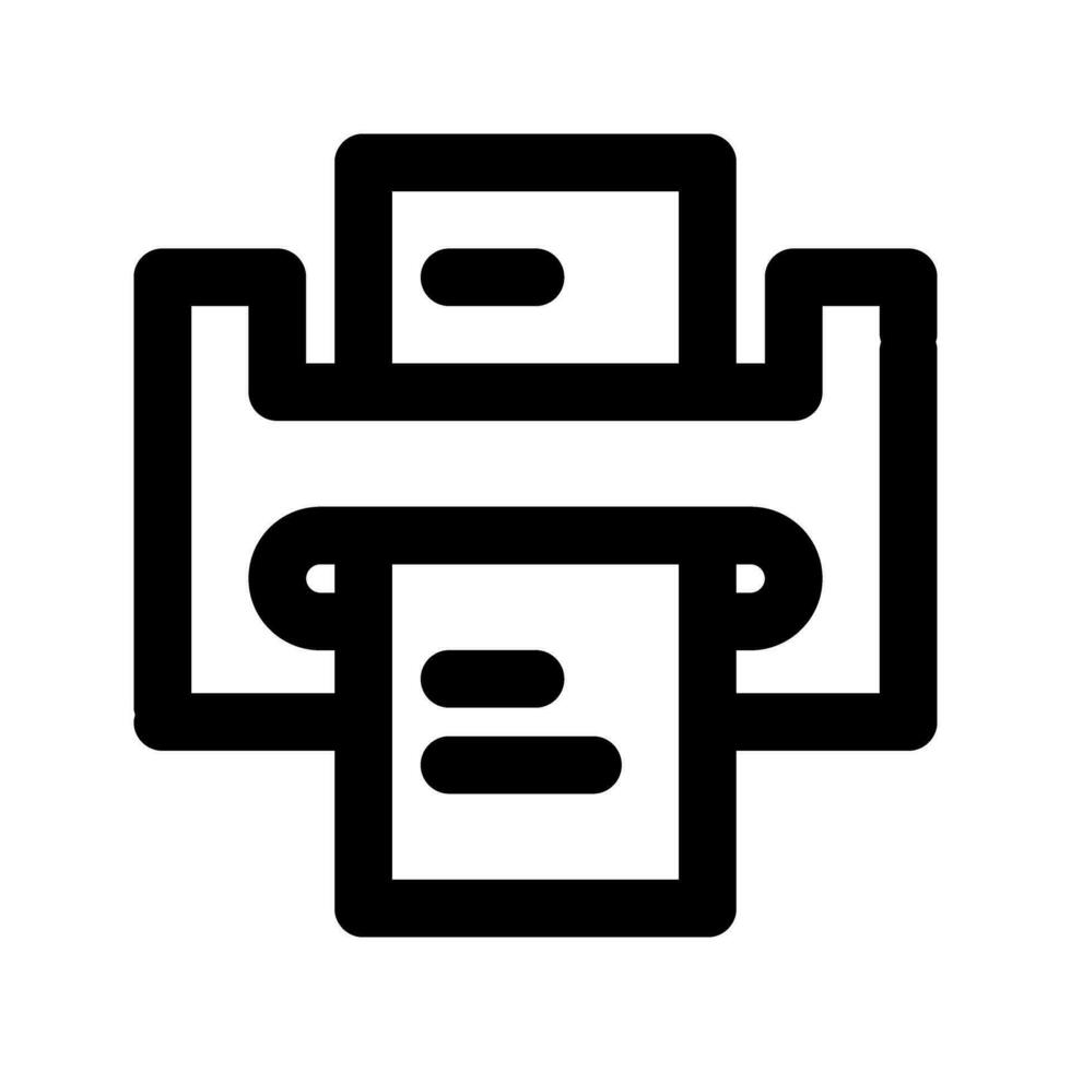 Printer Scanner Icon. Editable Bold Outline Design. Vector Illustration.