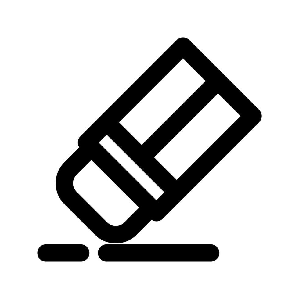 Eraser Icon Vector. Flat Outline Eraser Icon Design. Vector Illustration.