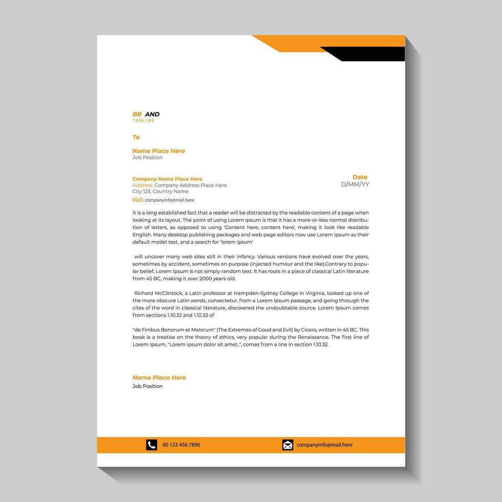 Letterhead design template vector