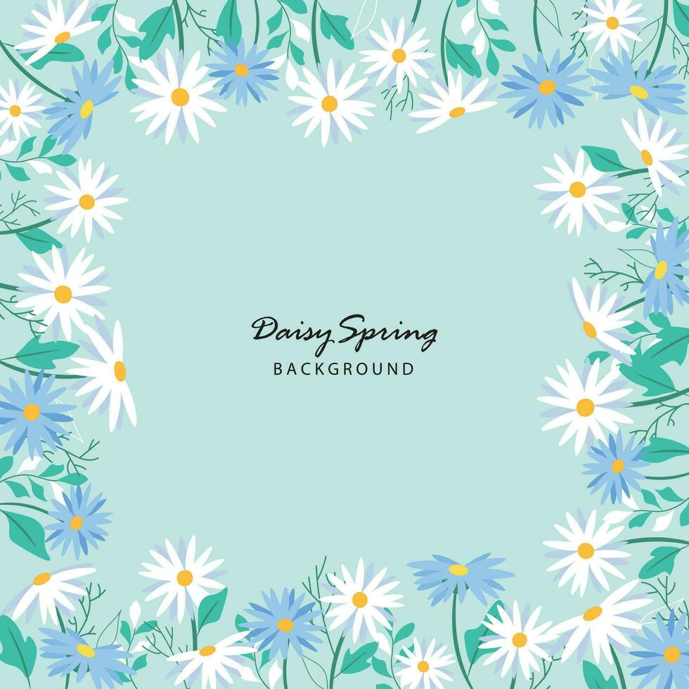 Frame art templates with daisy flowers vector