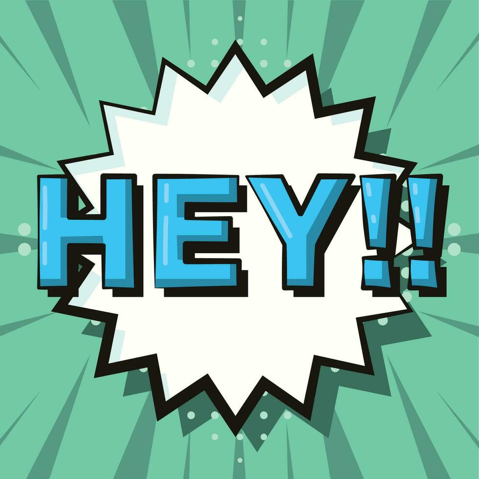 Comic bubble chat with expression Vector illustration