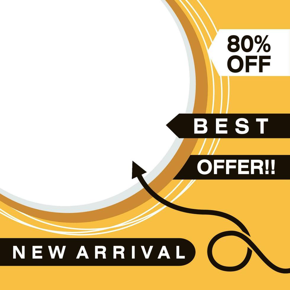 Colored sale social media template Vector illustration