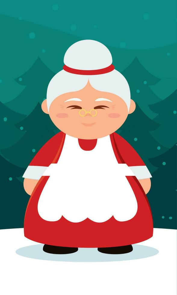 linda perder claus Navidad personaje vector ilustración