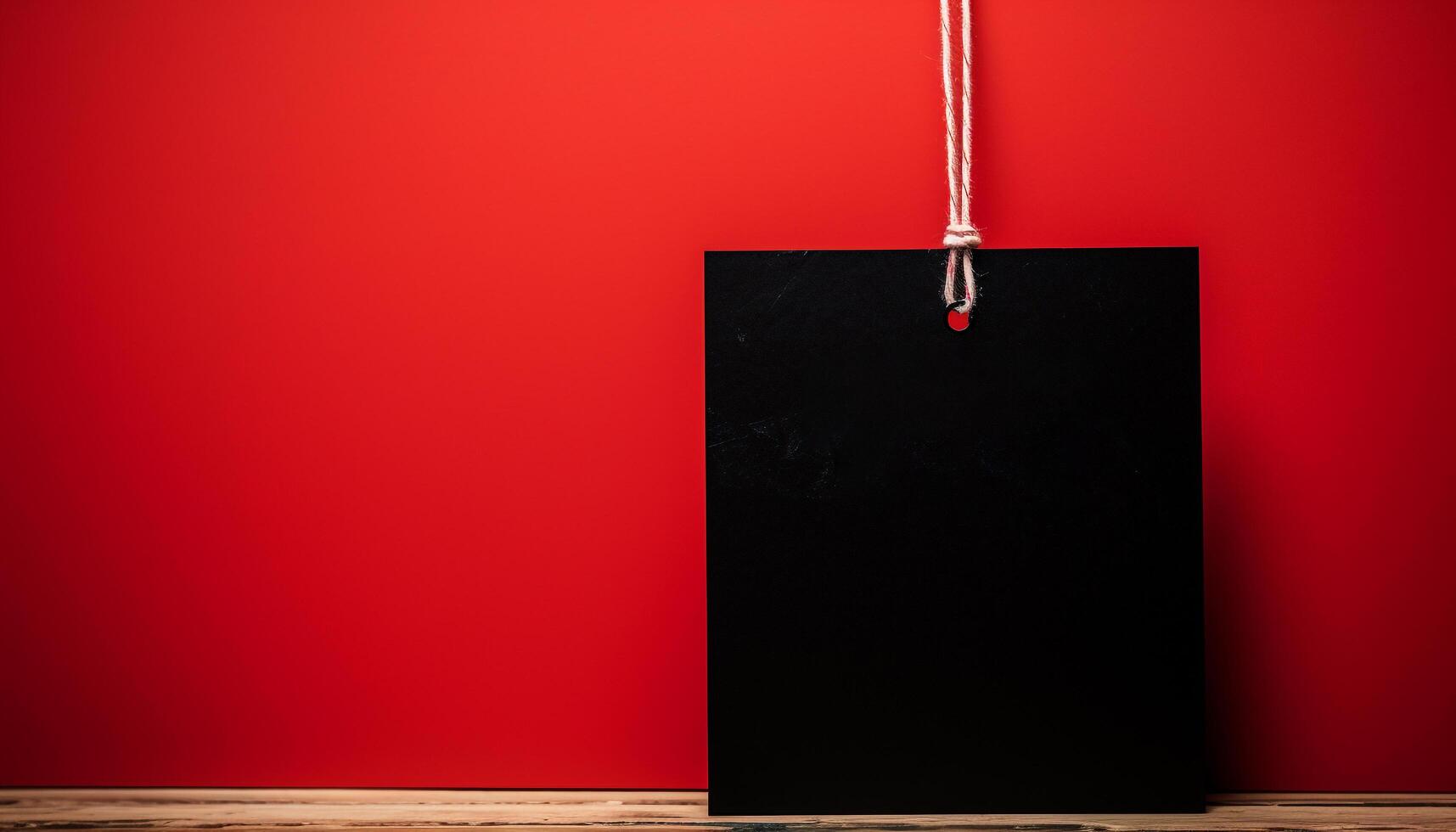 AI generated Hand holding red gift packet on black background generated by AI photo