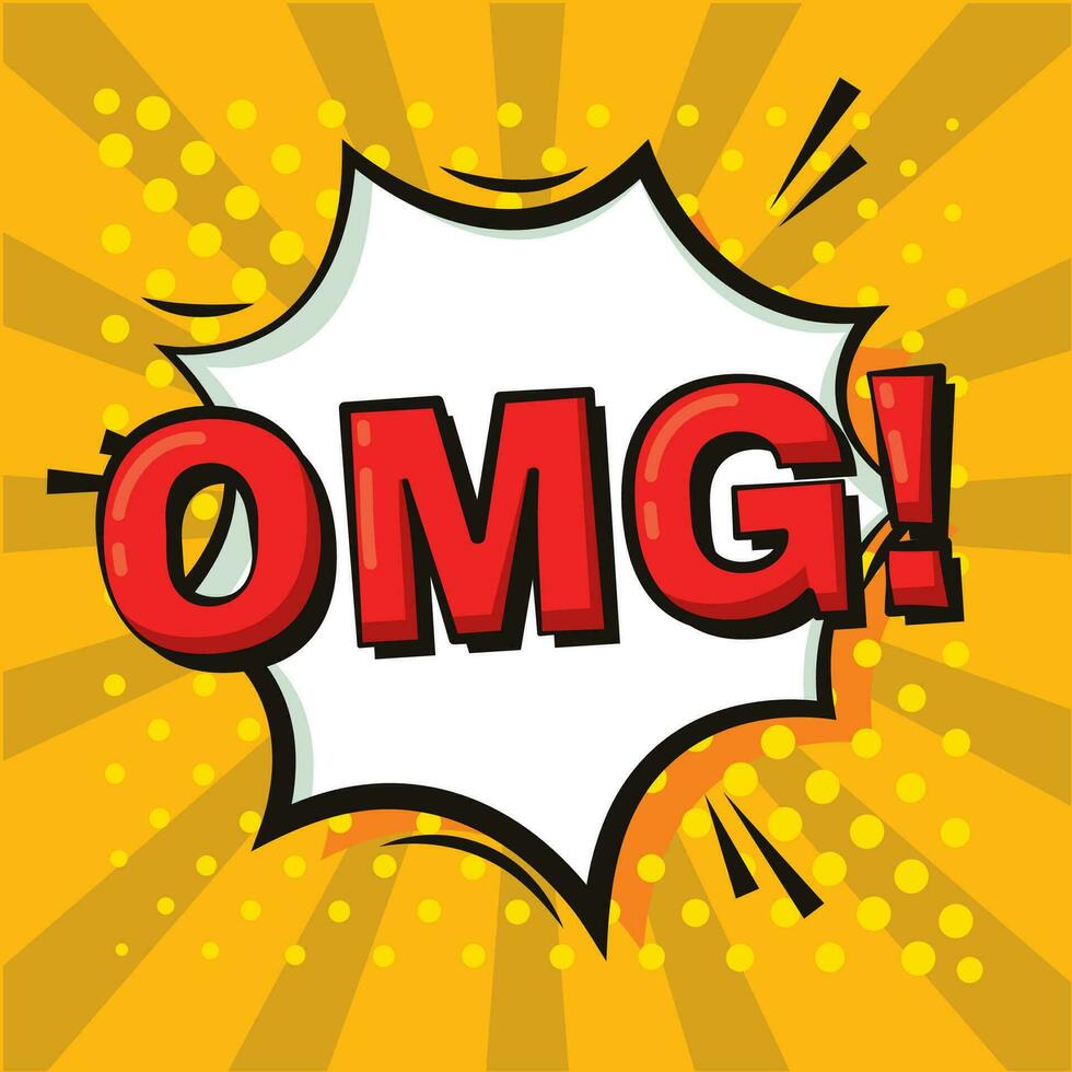 Comic bubble chat with expression Vector illustration