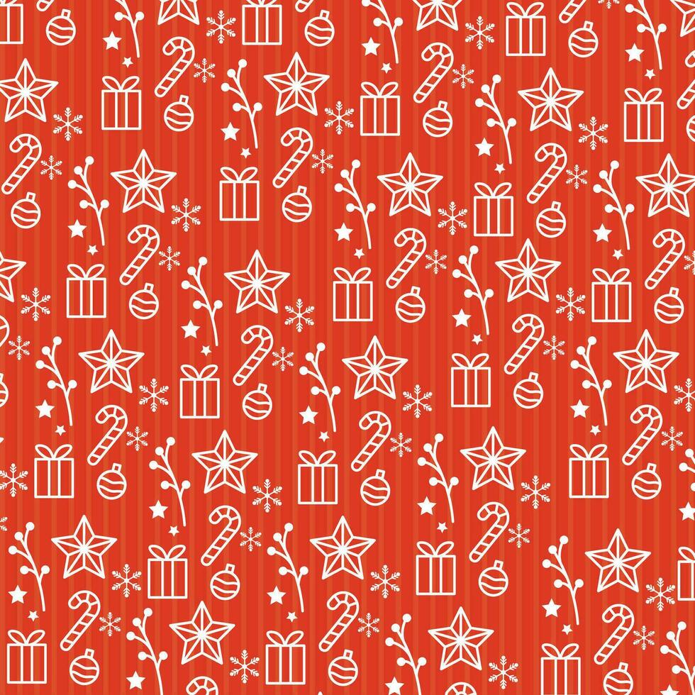 Christmas pattern background Gift wrapping paper Vector illustration