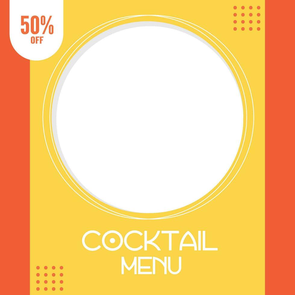 Colored sale social media template Vector illustration
