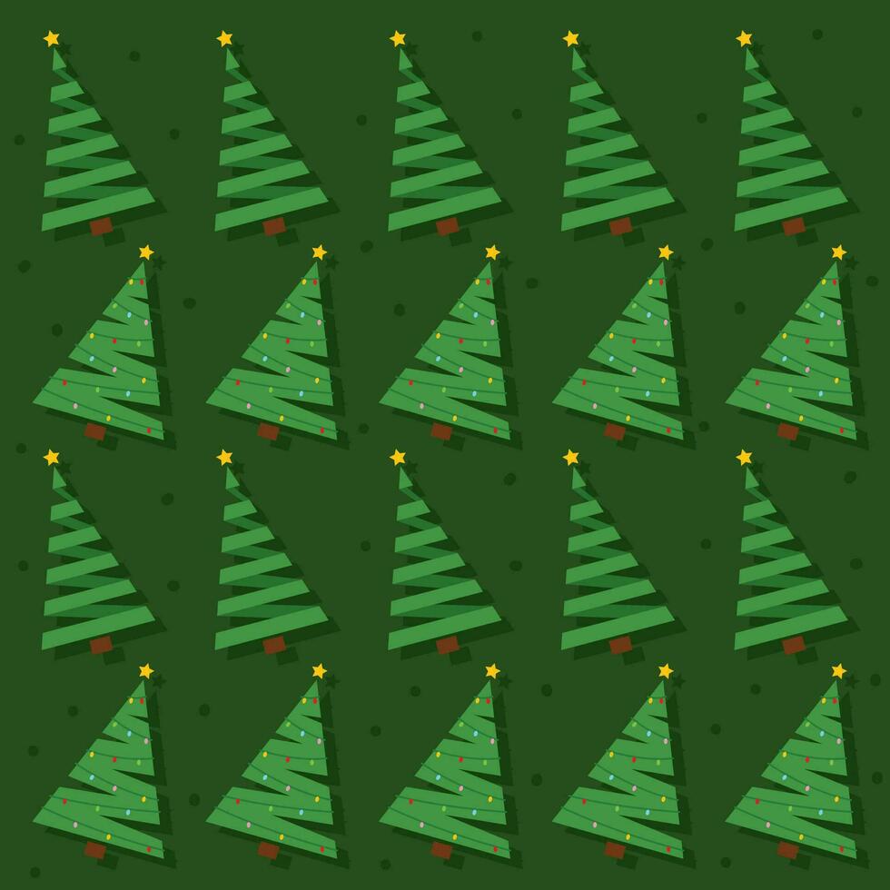 Christmas tree icon Pattern background Vector illustration