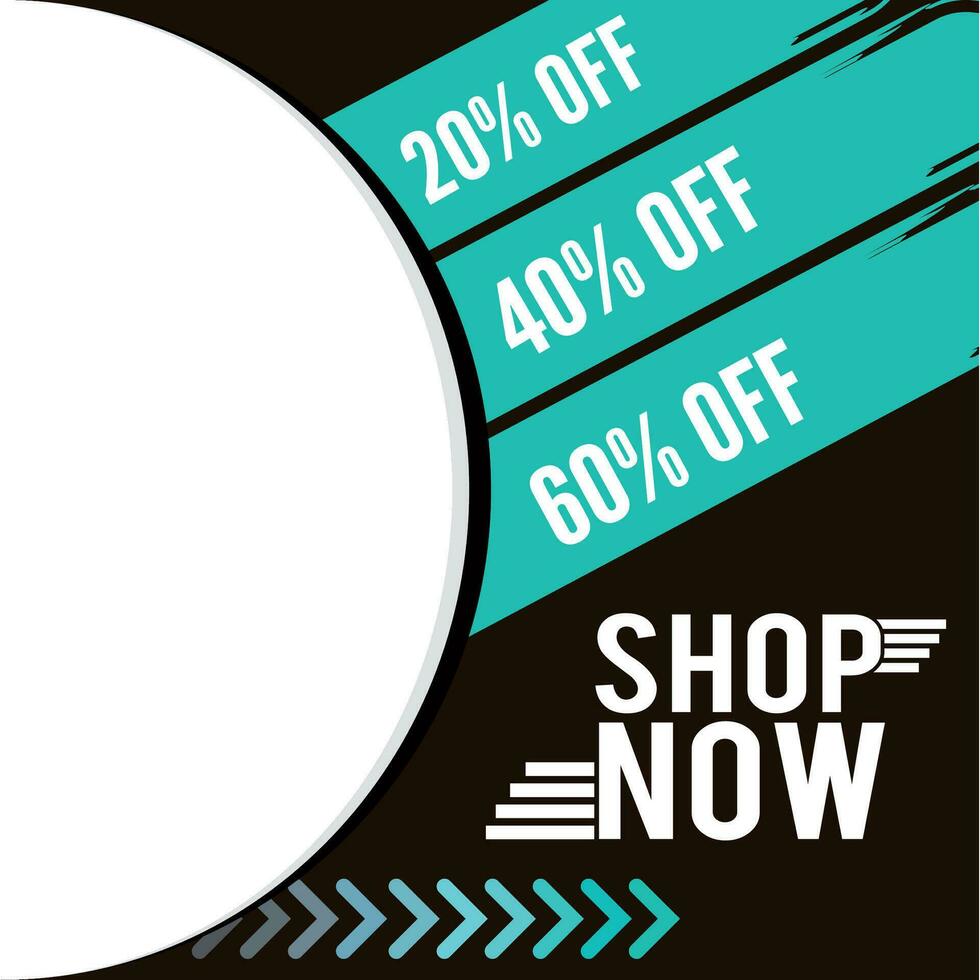 Colored sale social media template Vector illustration