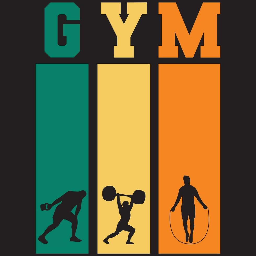 WORKING OUT T-SHIRT DESIGN vector