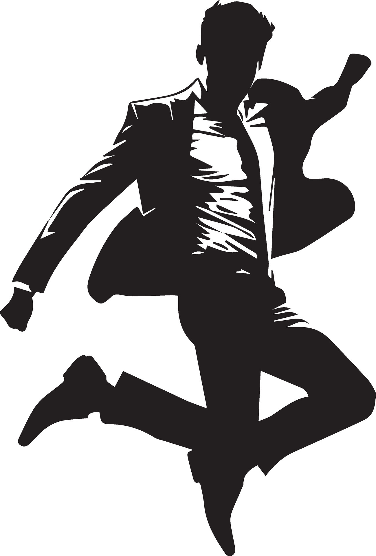 Business man jumping pose vector silhouette 9 34946052 Vector Art at ...