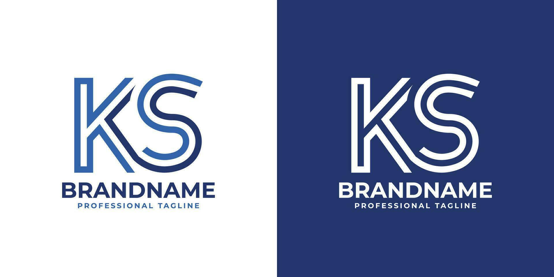 Letter KS Line Monogram Logo, suitable for business with KS or SK initials. vector