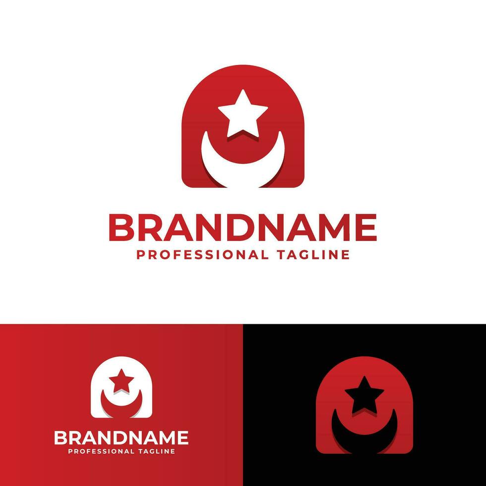 Letter A Islamic Logo, suitable for business related to Islam with A initial. vector