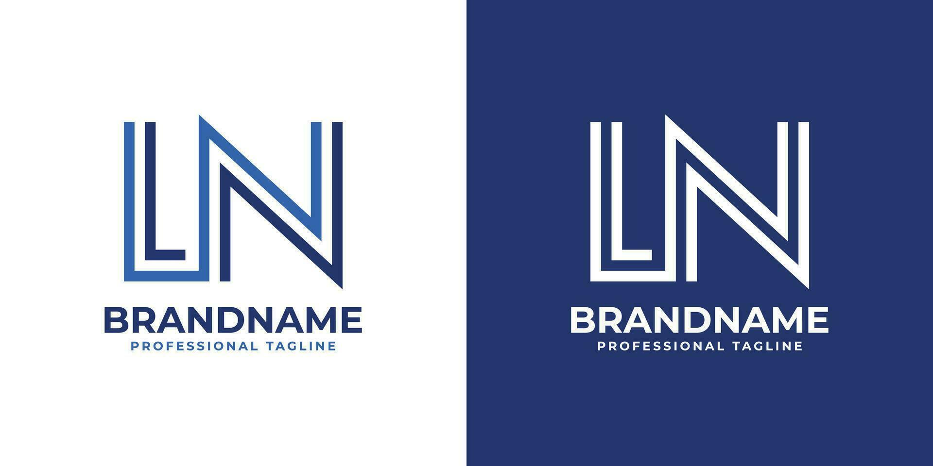 Letter LN Line Monogram Logo, suitable for business with LN or NL initials. vector