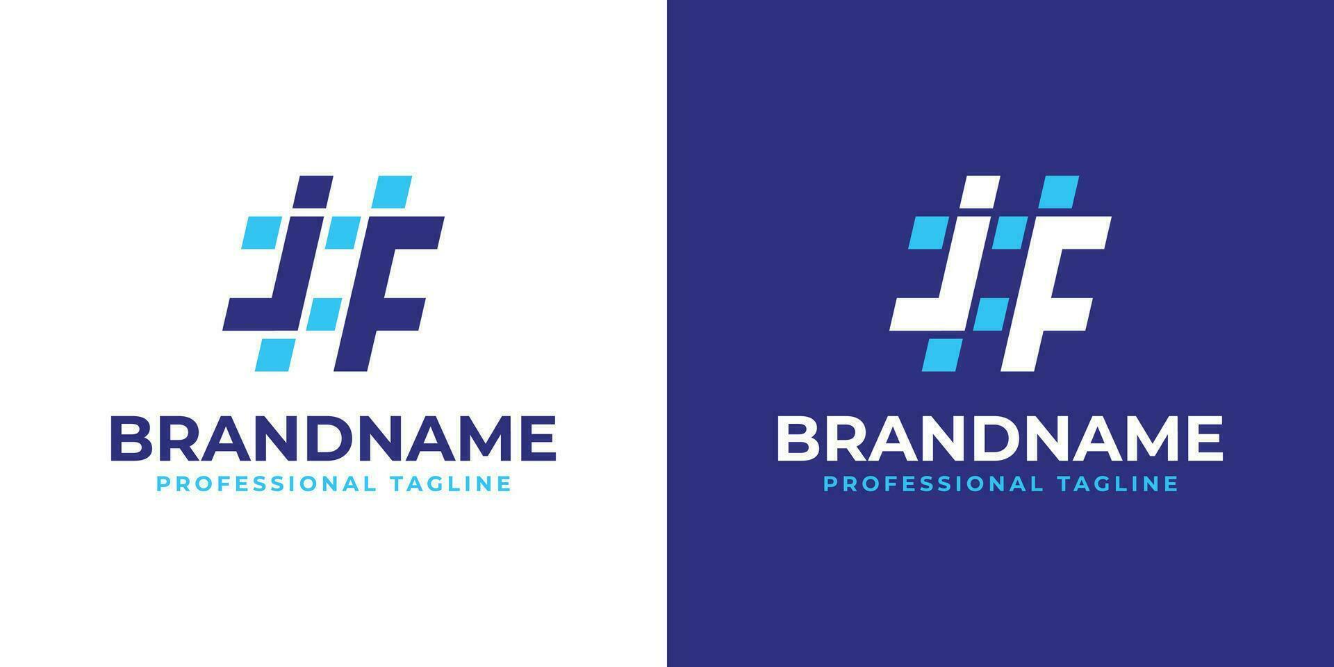 Letter JF Hashtag Logo, suitable for any business with JF or FJ initials. vector