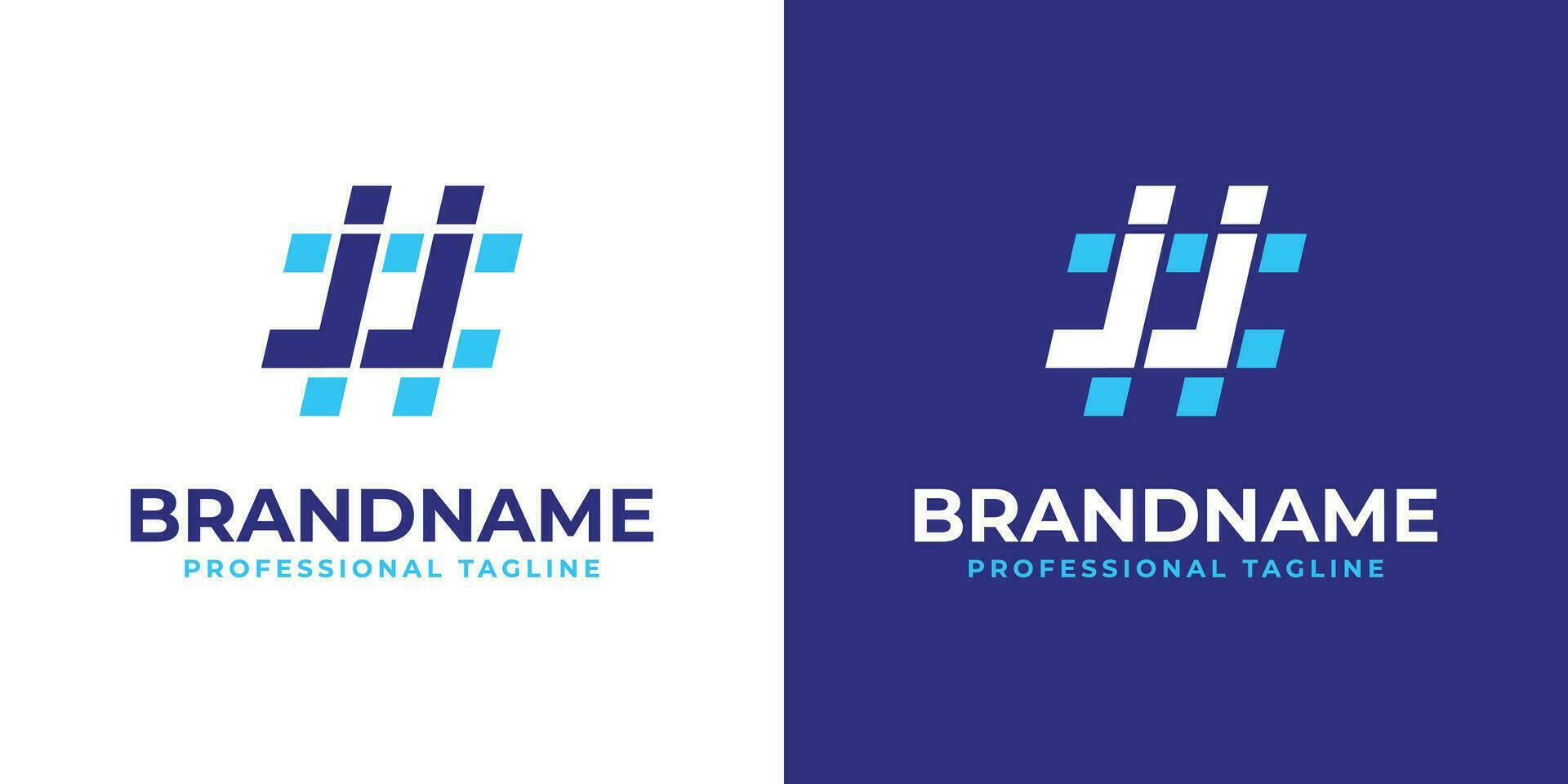 Letter JJ Hashtag Logo, suitable for any business with JJ initial. vector