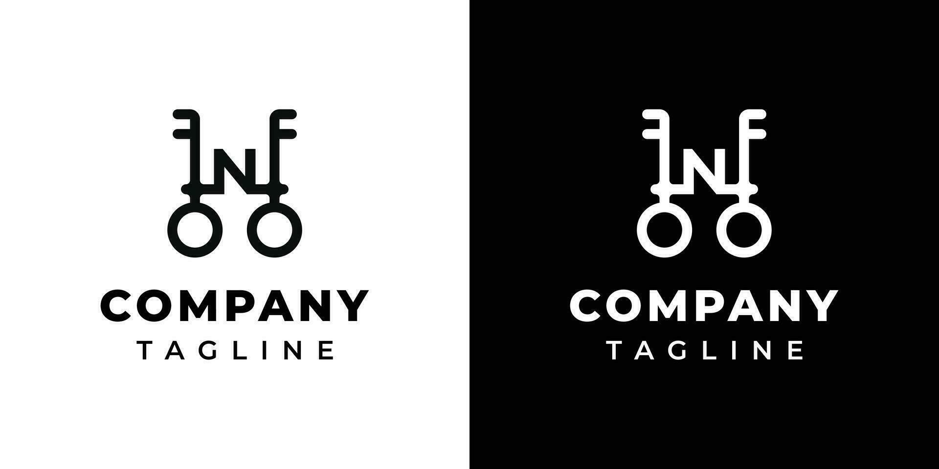 Letter N Key Logo, suitable for business related to Key with N initial. vector