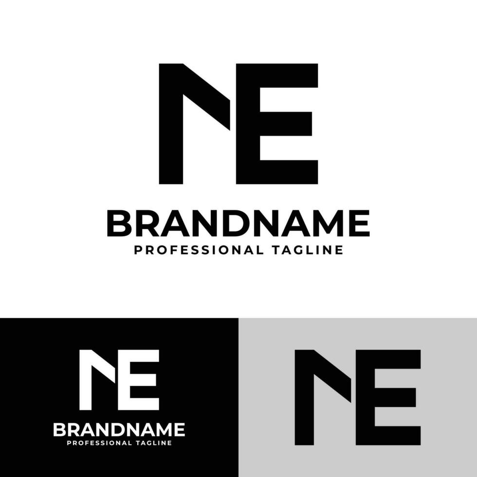 Letter NE Monogram Logo, suitable for any business with NE or EN initials. vector