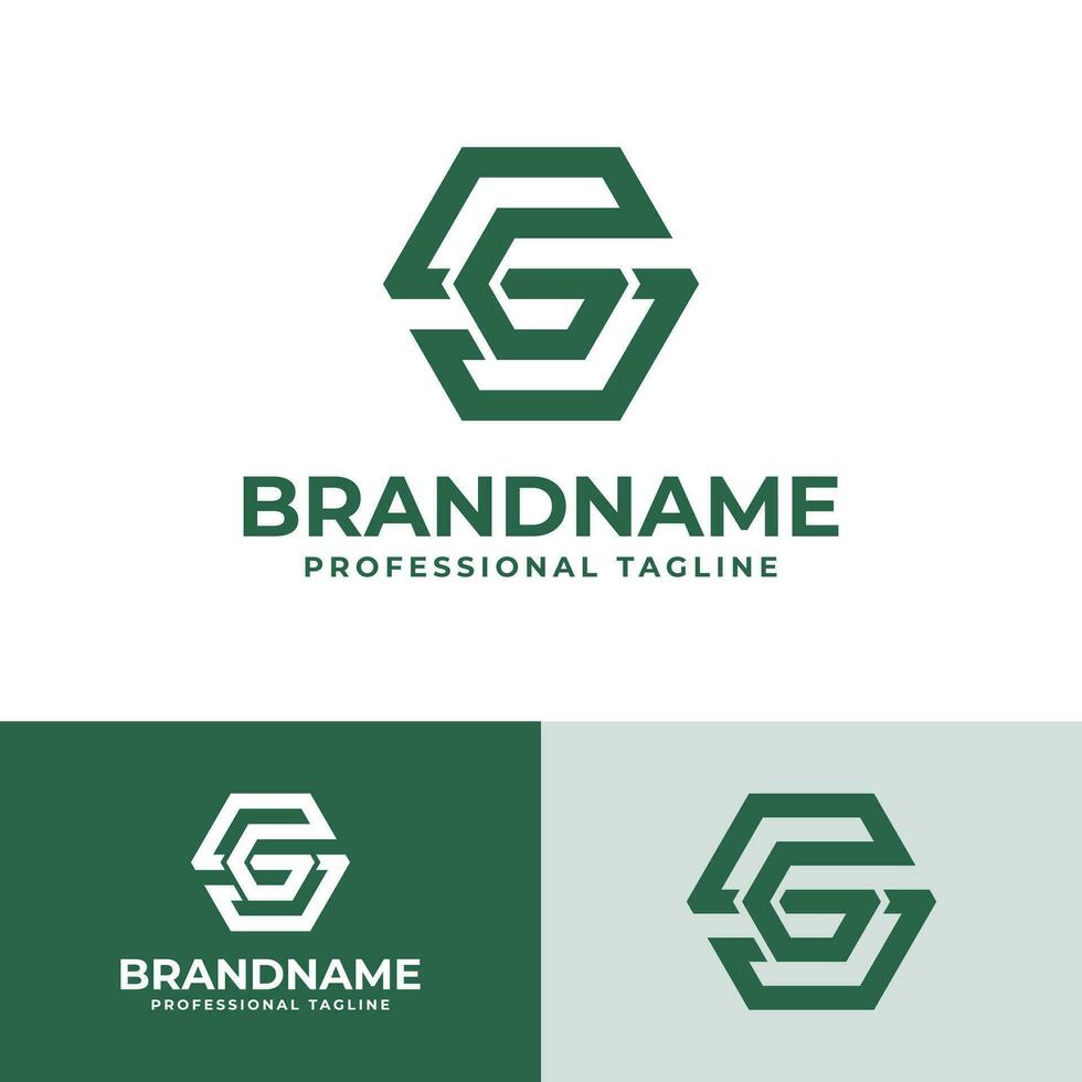 Letter SG Arrow Hexagonal Logo, suitable for any business related to Hexagonal with SG or GS initial. vector