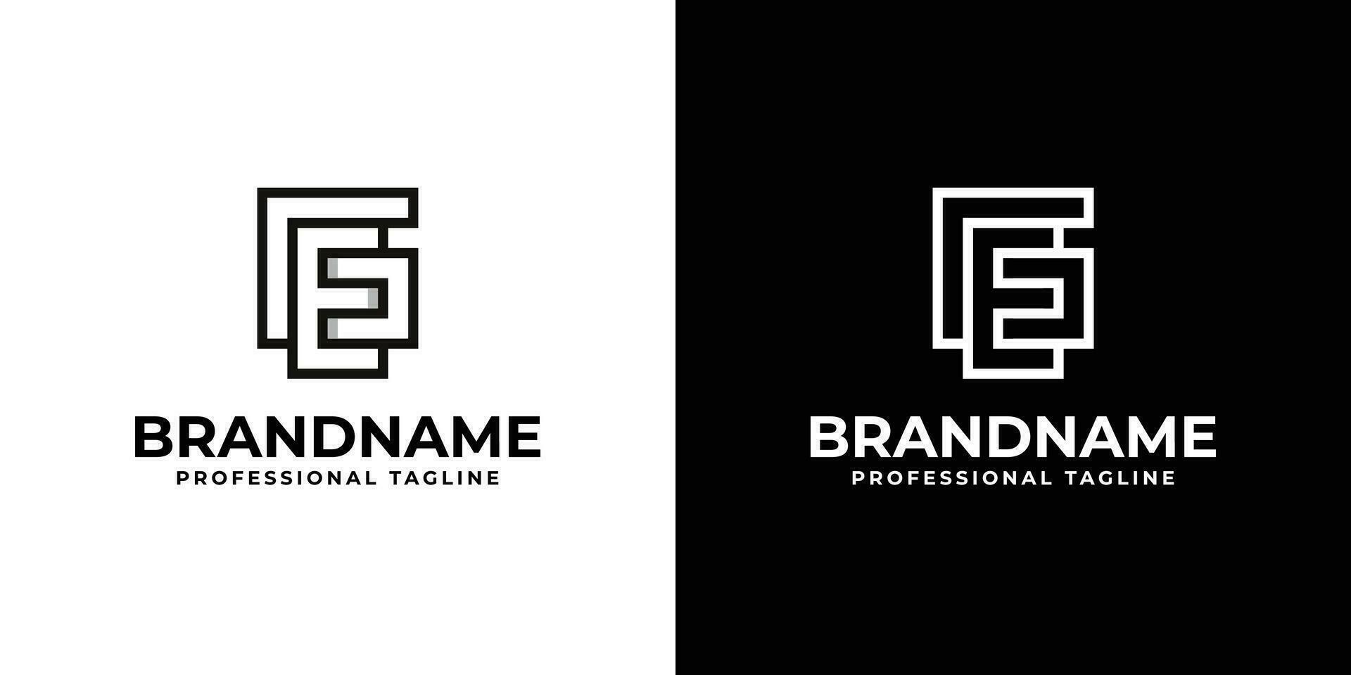 Letter EG Monogram Logo, suitable for any business with EG or GE initials. vector