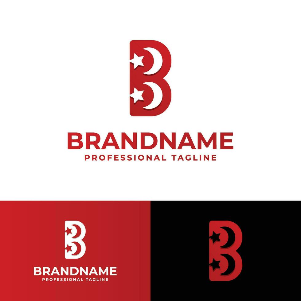 Letter B Islamic Logo, suitable for business related to Islam with B initial. vector