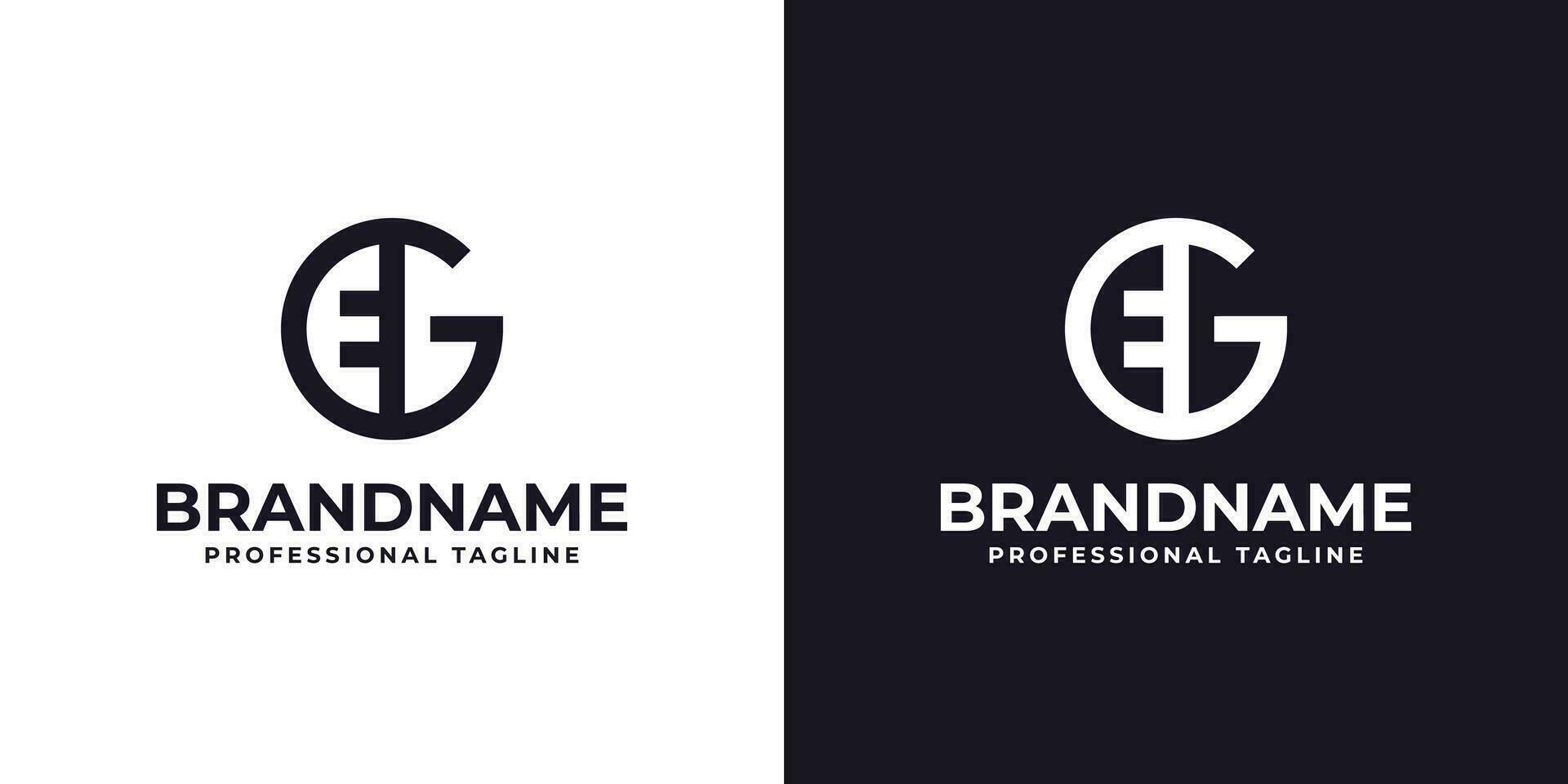 Letter GE or EG Logo, suitable for any business with EG or GE initials vector