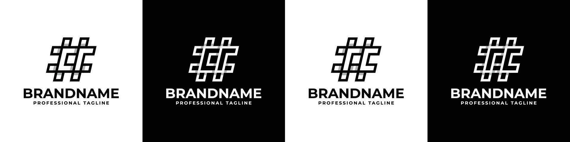 Letter CR Hashtag Logo, suitable for any business with RC or CR initials. vector