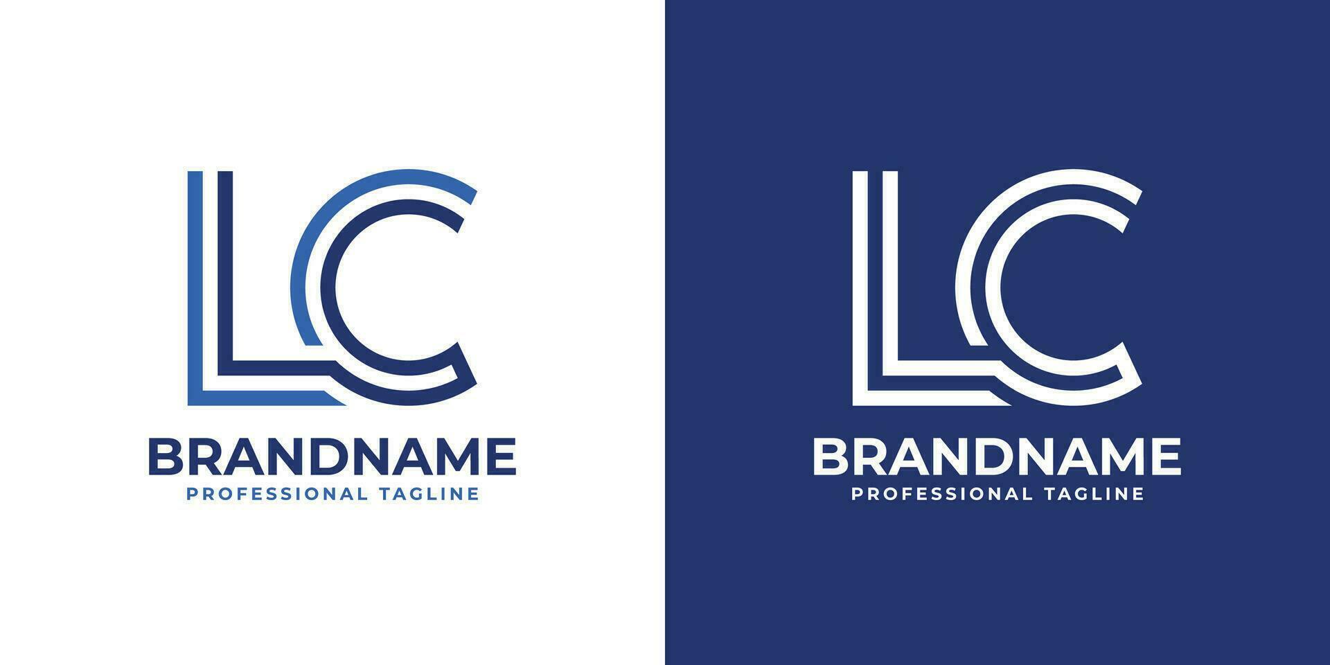 Letter LC Line Monogram Logo, suitable for business with LC or CL initials. vector