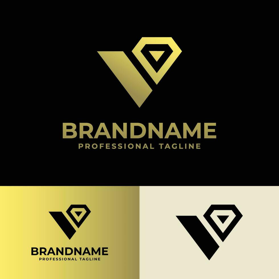 Letter V Diamond Logo, suitable for any business related to Diamond with V initial. vector
