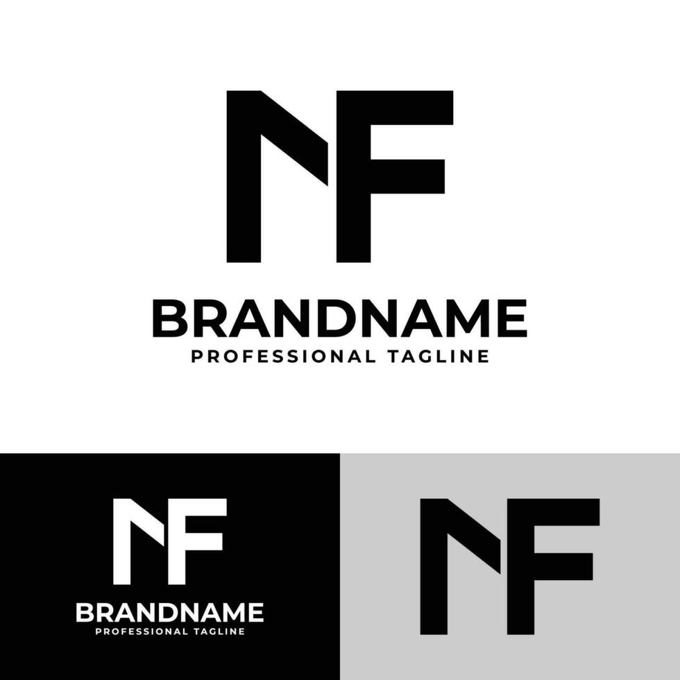 Letter NF Monogram Logo, suitable for any business with NF or FN initials. vector
