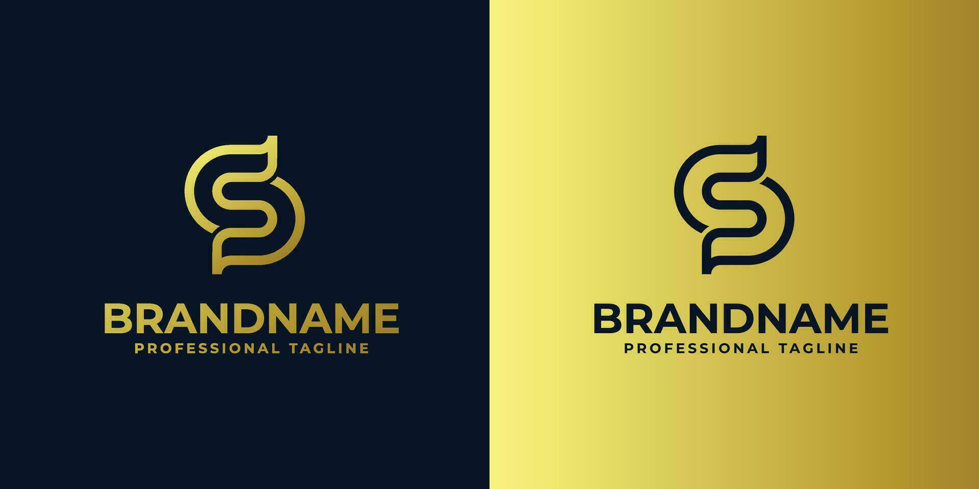 Letter CD or S Logo Set, suitable for any business with S, CD, or DC initials. vector