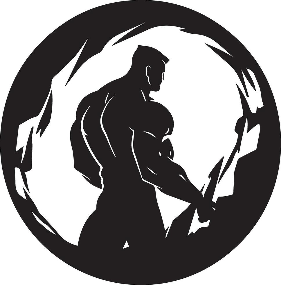 Hulk man vector silhouette illustration 6
