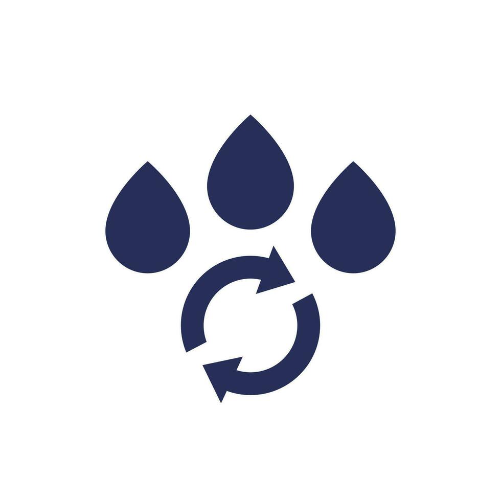 reuse water icon on white vector