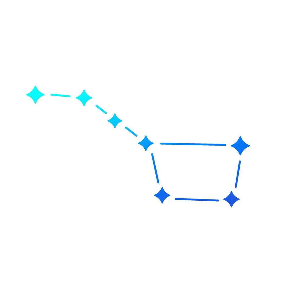 big dipper constellation icon on white vector
