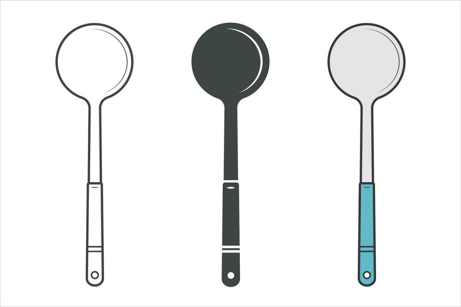 Spoon Vector, Cooking Spoon Silhouette, Restaurant Equipment, Cooking Equipment, Clip Art, Utensil, Silhouette, Spoon illustration vector
