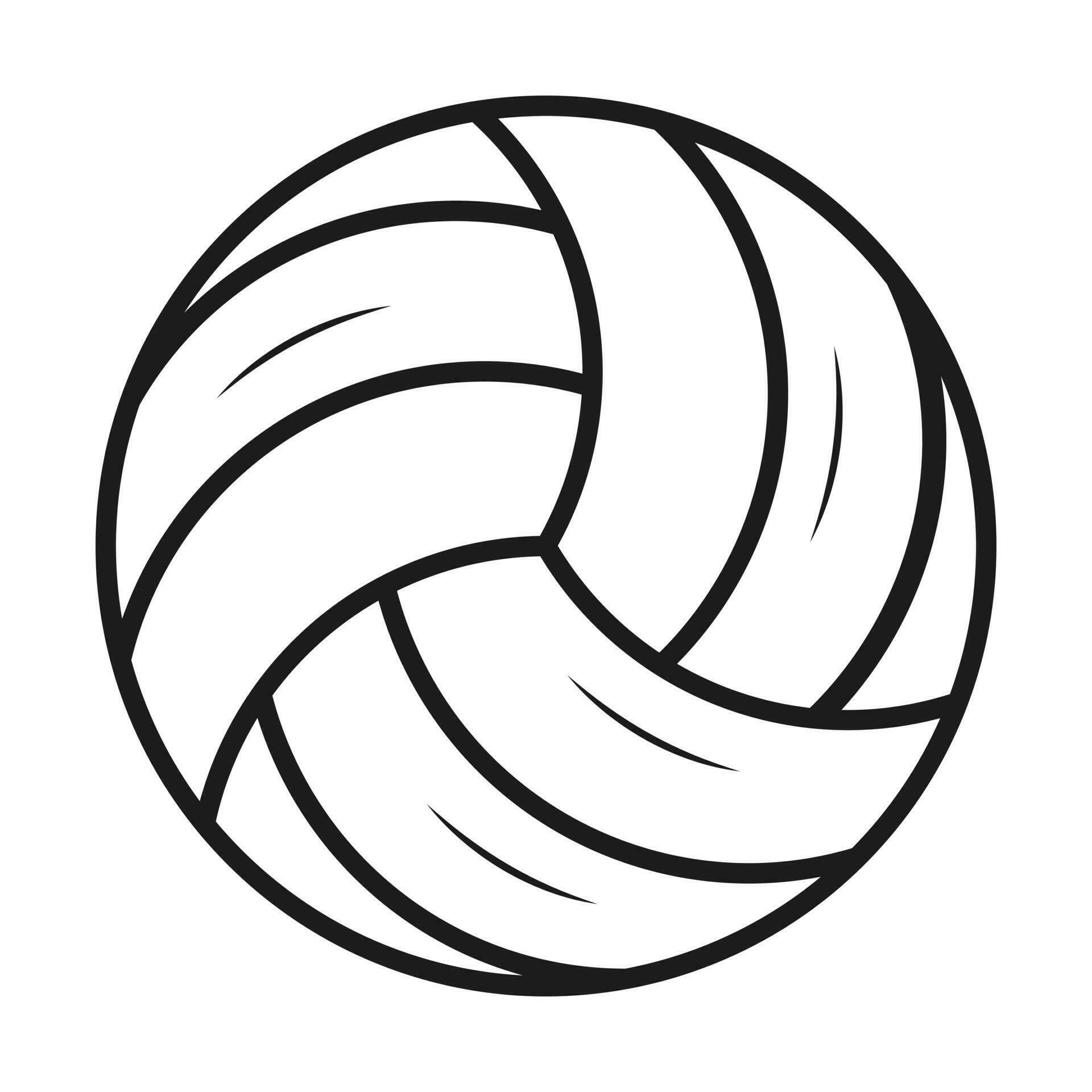 Volleyball Line Art, Volleyball Vector, Volleyball illustration, Sports