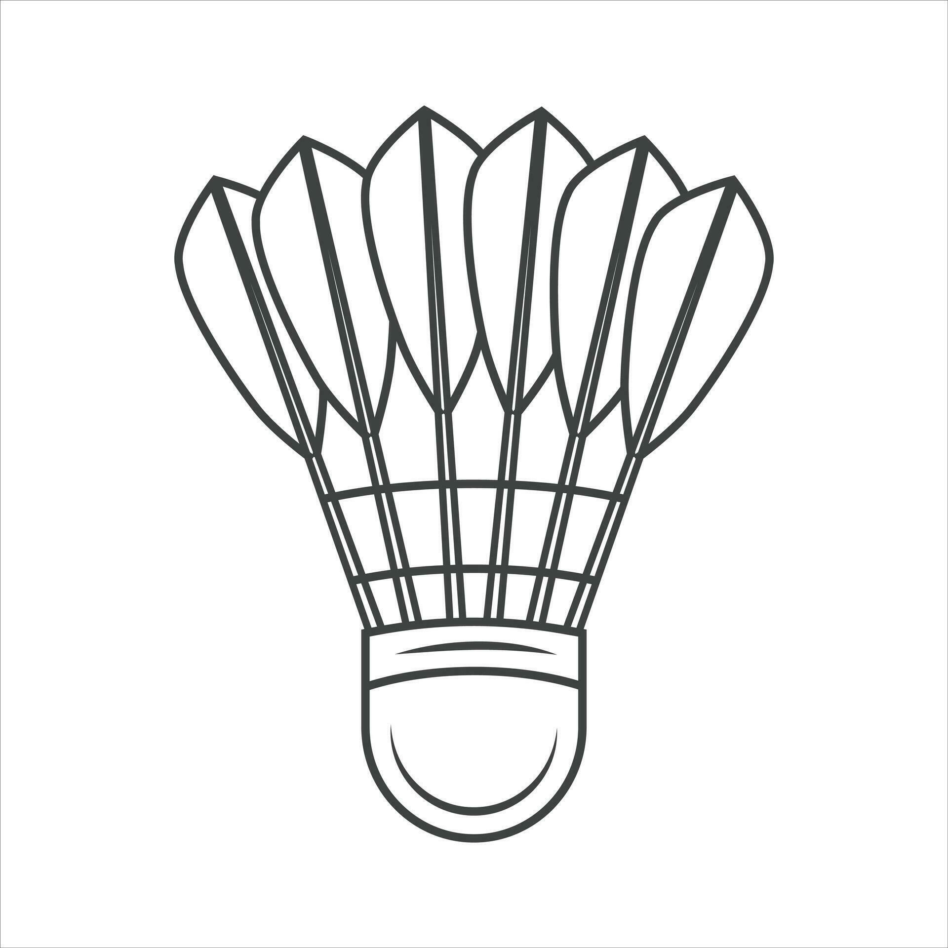 Badminton Lineart, Badminton Vector Cork, Badminton illustration