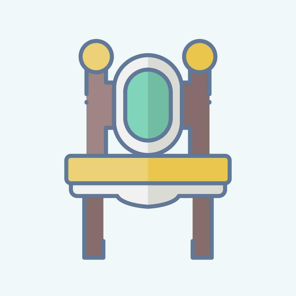 Icon Dressing Table. related to Vintage Decoration symbol. doodle style. simple design editable. simple illustration vector