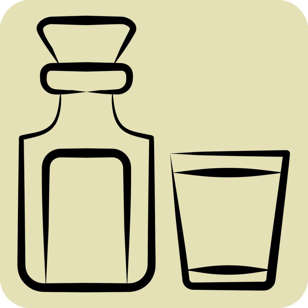 icono vaso botellas relacionado a Clásico decoración símbolo. mano dibujado estilo. sencillo diseño editable. sencillo ilustración vector