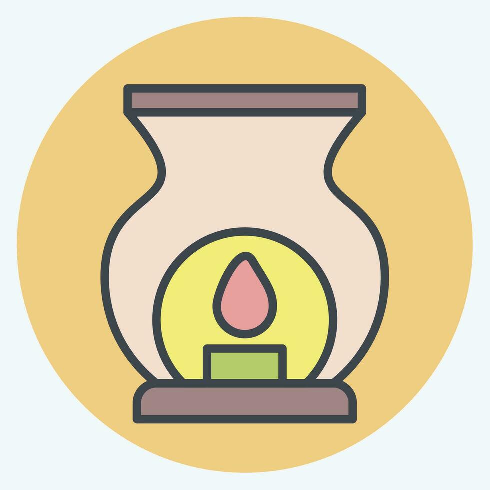 Icon Aroma. related to Vintage Decoration symbol. color mate style. simple design editable. simple illustration vector