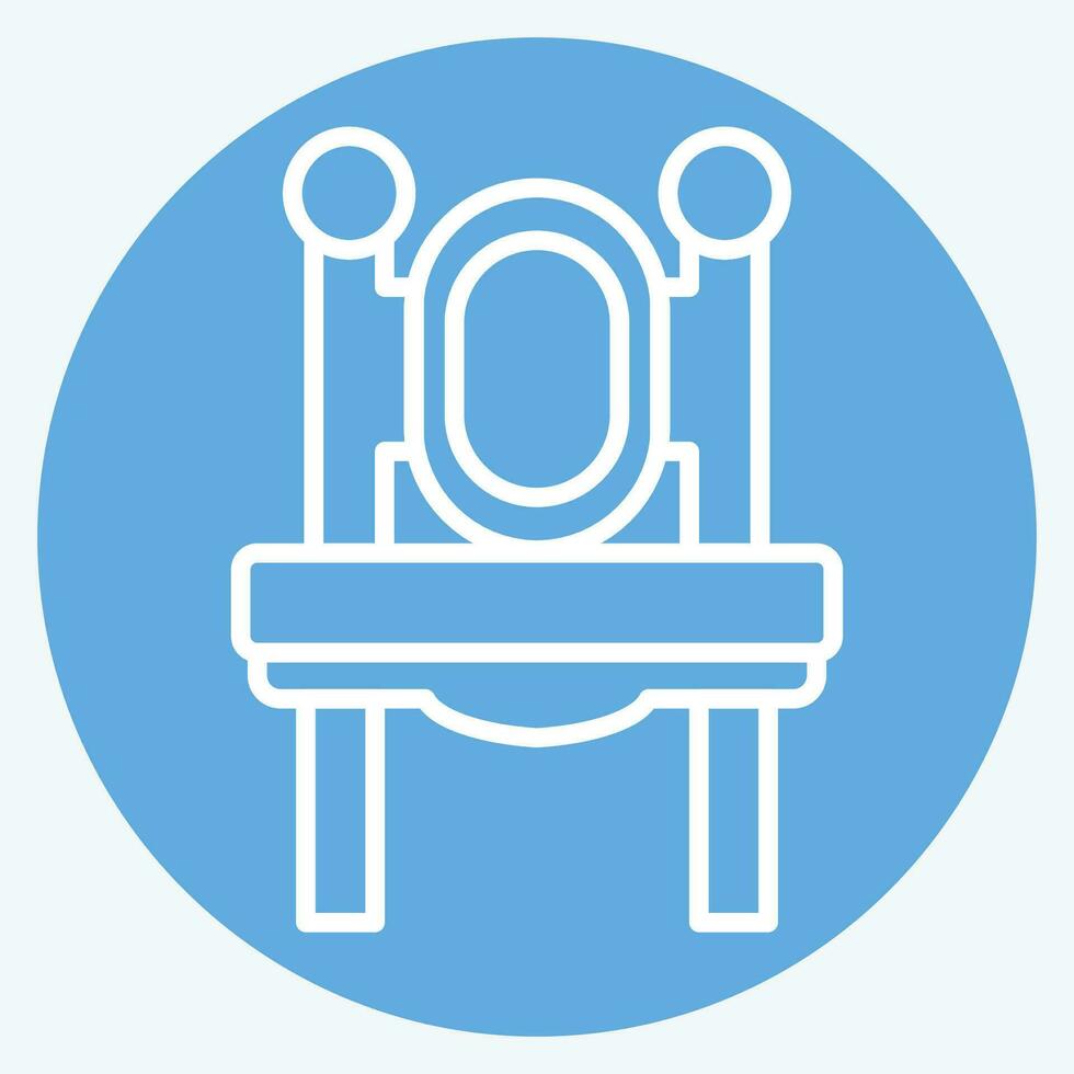 Icon Dressing Table. related to Vintage Decoration symbol. blue eyes style. simple design editable. simple illustration vector