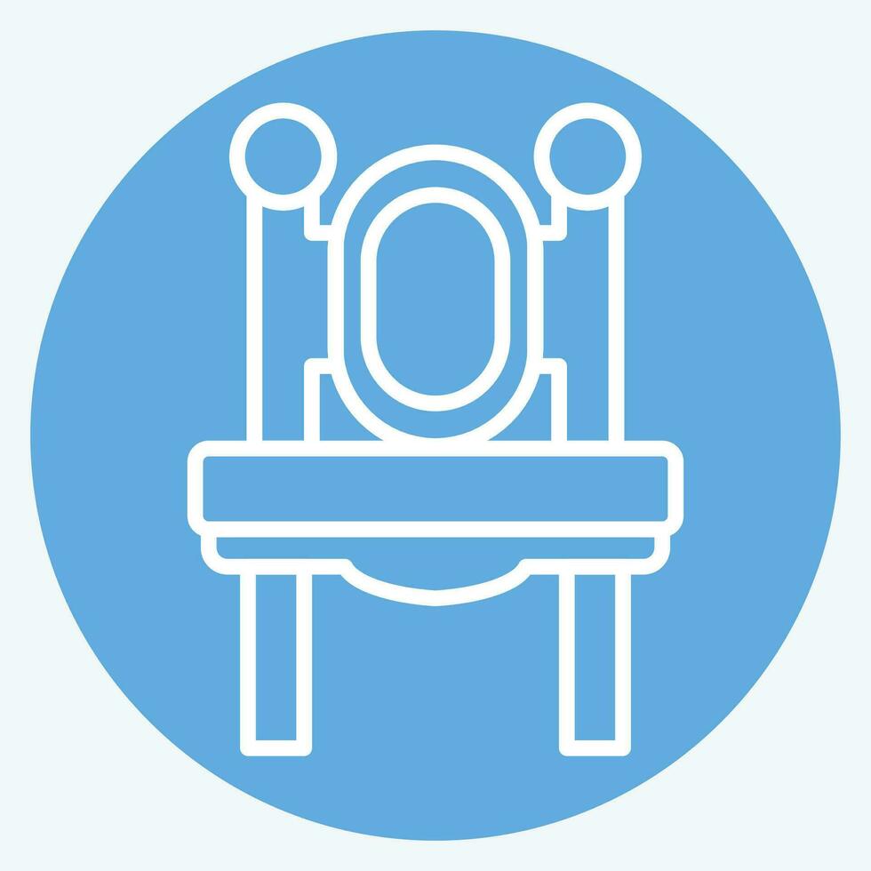 Icon Dressing Table. related to Vintage Decoration symbol. blue eyes style. simple design editable. simple illustration vector