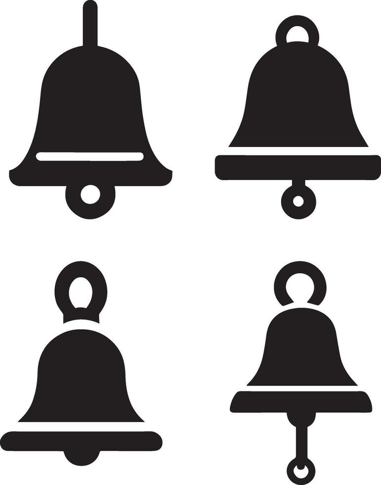 campana icono vector ilustración negro color 6 6