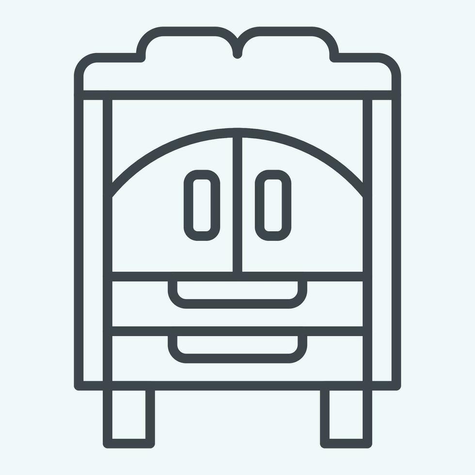 Icon Wardrobe. related to Vintage Decoration symbol. line style. simple design editable. simple illustration vector