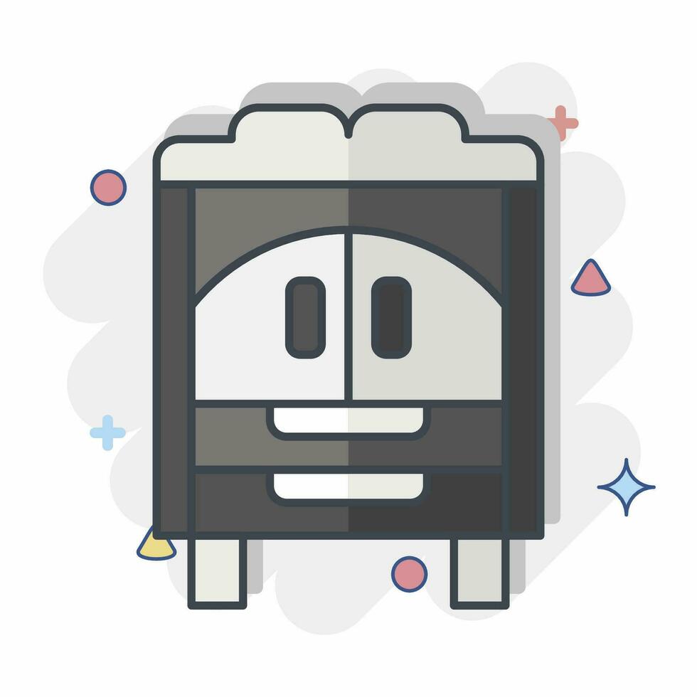 Icon Wardrobe. related to Vintage Decoration symbol. comic style. simple design editable. simple illustration vector